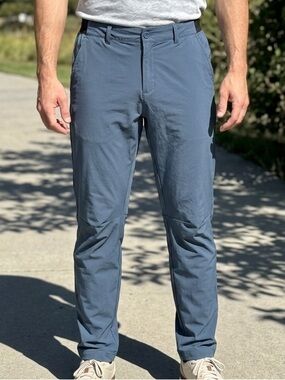 Outdoor Sports Men’s Performance Tech Pants 40 Blue Hiking Golf Lightweight EUC
